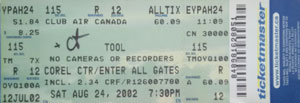 Tool Ticket Stub